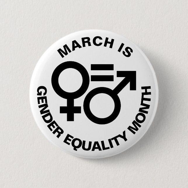 Gender Equality Symbols 6 Cm Round Badge (Front)