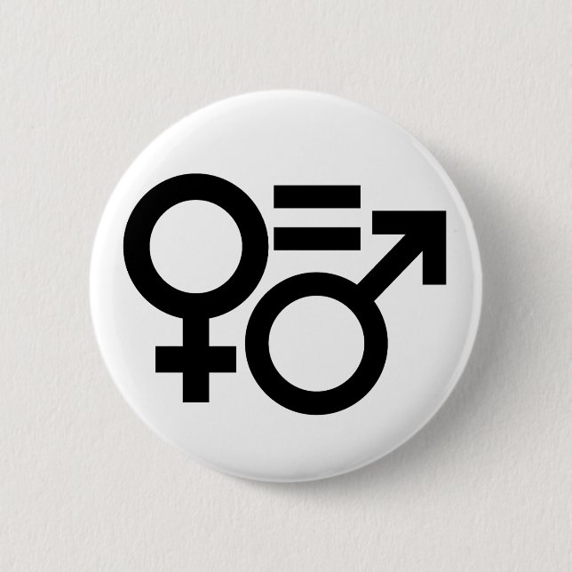 Gender Equality Symbols 6 Cm Round Badge (Front)