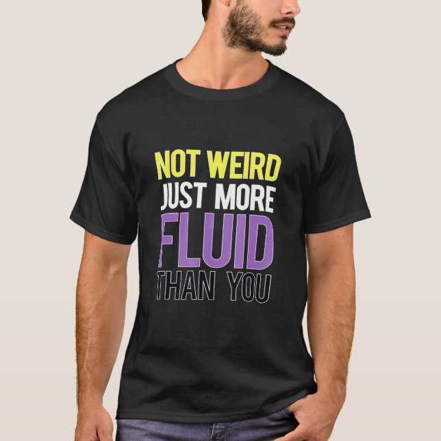 Gender Fluid Flag Enby Genderqueer Non Binary T-Shirt (Front)