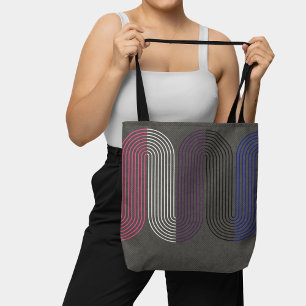 Gender Fluid Flag Minimalist Line Art Deco  Tote Bag