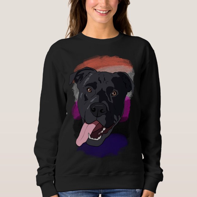Gender Fluid Pittador Pitbull Lab Mix Active Sweatshirt (Front)