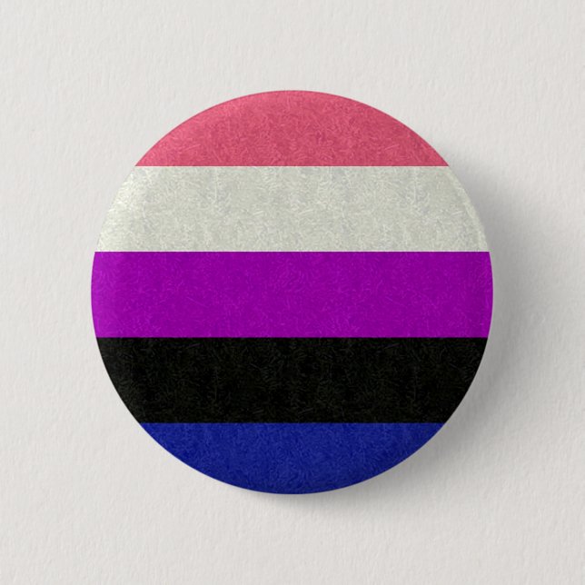 Gender Fluid Pride Flag Colored Background Design 6 Cm Round Badge (Front)
