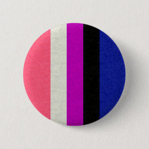 Gender Fluid Pride Flag Coloured Background Design 6 Cm Round Badge