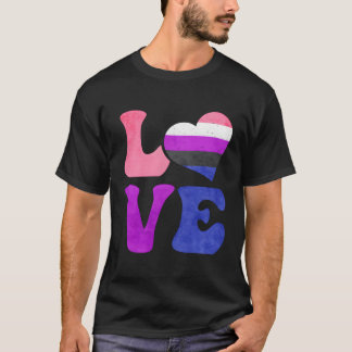 Gender Fluid Pride Flag Love He Lgbtq T-Shirt