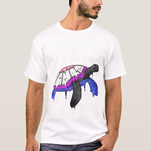Gender Fluid Pride Flag Sea Turtle Subtle LGBTQ T-Shirt