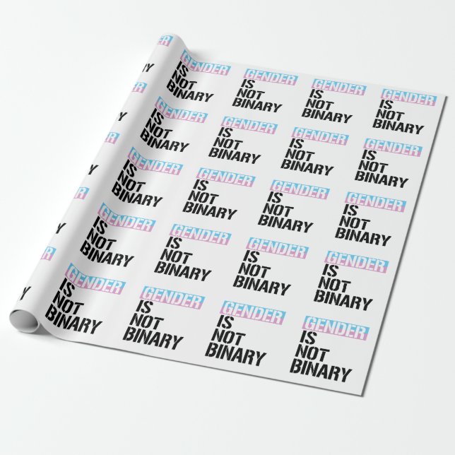 Gender is not Binary Wrapping Paper (Unrolled)