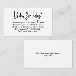 Gender Neutra Books for baby Heart library request Enclosure Card
