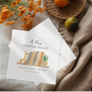Gender Neutral A New Chapter Begins Baby Shower Napkin