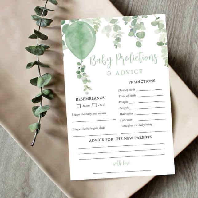 Gender neutral baby predictions advice card  (Creator Uploaded)