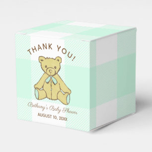 Gender Neutral Baby Shower Bear Thank You Favour Box