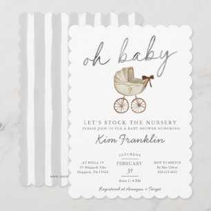 Gender Neutral Baby Shower Invitation Oh Baby