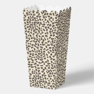 Gender Neutral Baby Shower Leopard Print Popcorn Favour Box