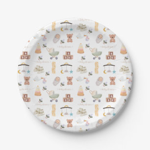 Gender Neutral Baby Shower  Paper Plate