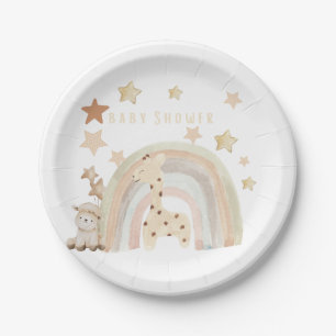 Gender neutral baby shower paper plate