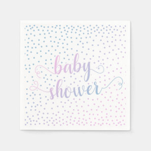 Gender Neutral Baby Shower Pink Blue Confetti Napkin