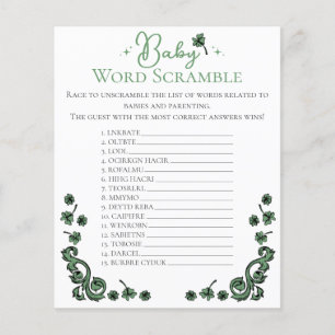 Gender Neutral Baby Word Scramble Baby Shower Game