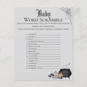 Gender Neutral Baby Word Scramble Baby Shower Game