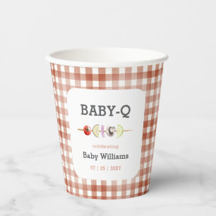 Gender Neutral BabyQ BBQ Baby Shower Paper Cups