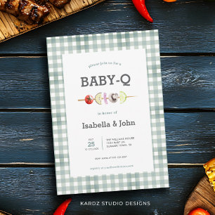 Gender Neutral Barbecue Couples Baby Shower Invitation