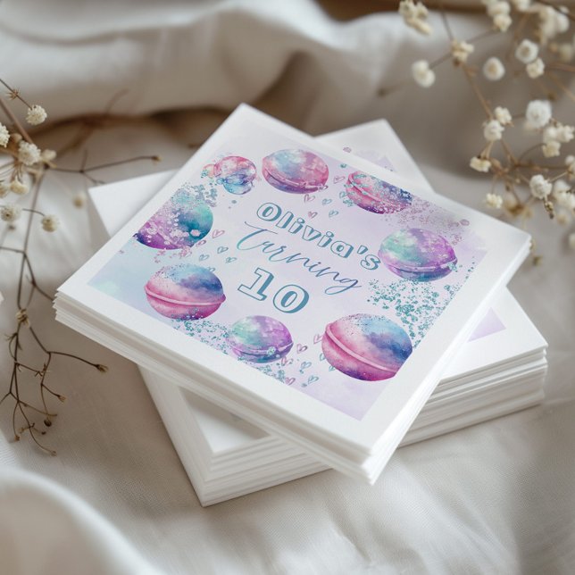 Gender neutral Bath bomb making birthday party Napkin (Creator Uploaded)