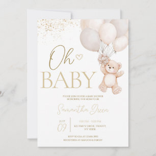 Gender Neutral Bear Baby Shower Invitation