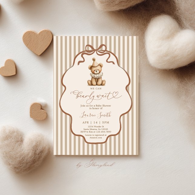 Gender Neutral Bear Baby Shower Invitation (Creator Uploaded)