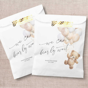 Gender Neutral Bearly Wait Modern Shower Favour Bag