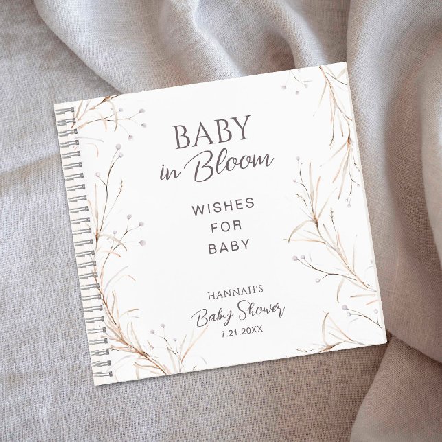 Gender-Neutral Boho Baby in Bloom Wishes for Baby Notebook (Creator Uploaded)
