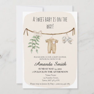 Gender Neutral Boho Baby Shower Invitation