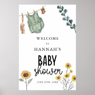 Gender Neutral Boho Baby Shower Welcome Sign