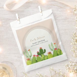 Gender Neutral Boho Cactus Arch Baby Shower  Favour Bag