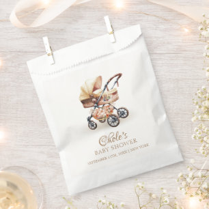 Gender Neutral Boho Floral Stroller Baby Shower Favour Bag