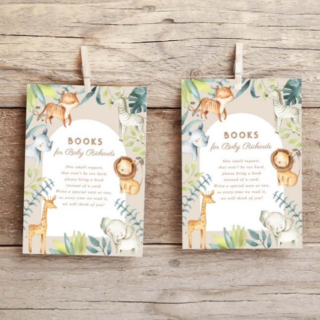 Gender neutral boho safari animals books for baby enclosure card (Creator Uploaded)