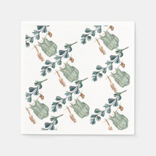  Gender Neutral Boho   Watercolor Baby Shower Napkin