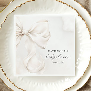 Gender Neutral Bow Baby Shower Napkin