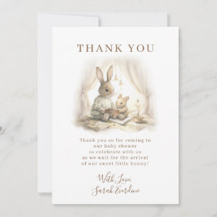 Gender Neutral Bunny Baby Shower Thank You Card