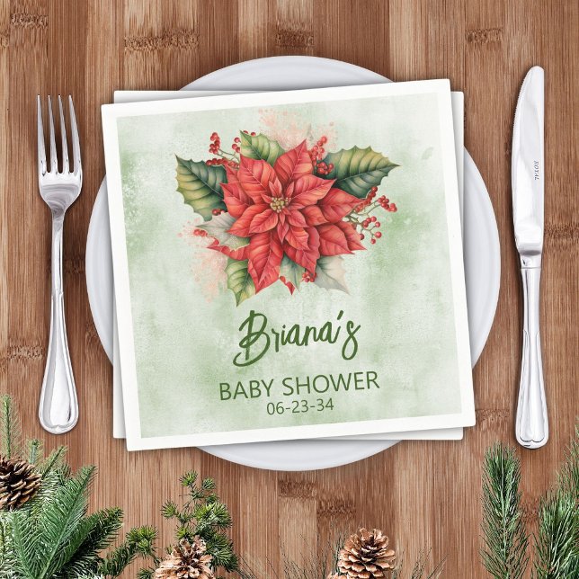 Gender Neutral Christmas Baby Shower Napkin (Creator Uploaded)