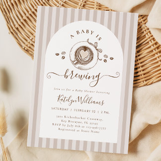 Gender Neutral Coffee Baby Shower Invitation