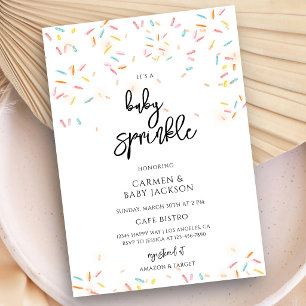 Gender Neutral Confetti Baby Sprinkle Shower Invitation