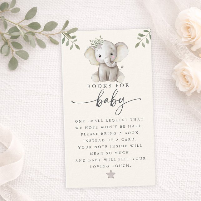 Gender Neutral Cute Elephant Books for Baby Card (Gender Neutral Cute Elephant Books for Baby Card)