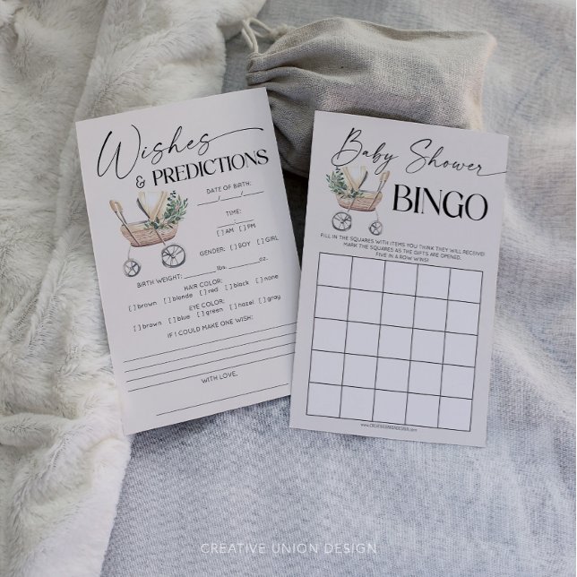 Gender Neutral Double Sided Baby Shower Games (baby shower game)