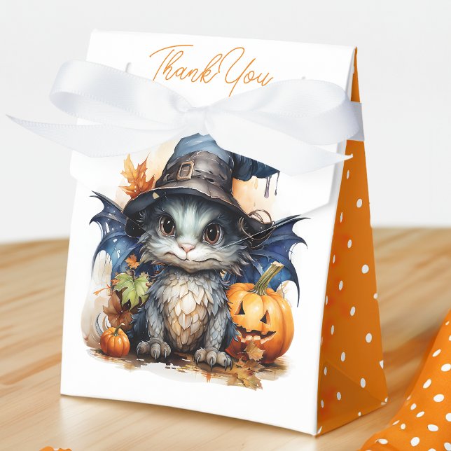 Gender Neutral Dragon Halloween Baby Shower Favour Box (Just the cutest gender neutral Halloween Party, Baby Dragon themed Favor Box, Perfect for your kids.)