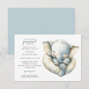 Gender Neutral Elephant Baby Shower Invitation