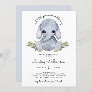 Gender Neutral Elephant Baby Shower Invitation