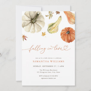 Gender Neutral Fall in Love Baby Shower Invitation