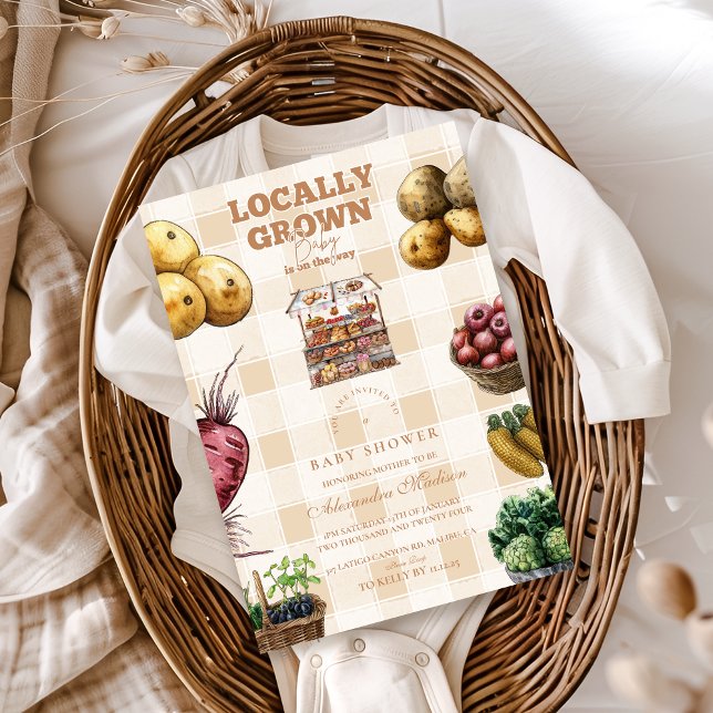 Gender Neutral Farmers Market Baby Shower Invitation (Creator Uploaded)