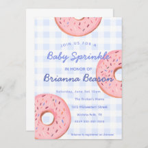 Gender Neutral, Gingham & Doughnuts Baby Sprinkle