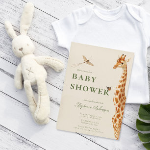 Gender Neutral Giraffe Classic Invitation