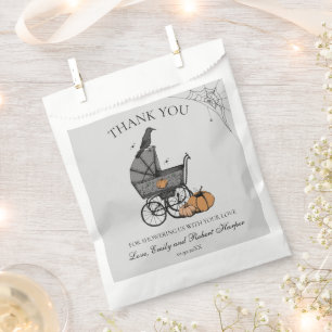Gender Neutral Gothic Thank You Fall Baby Shower Favour Bag