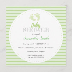 Gender neutral green Baby Shower ı Invitation